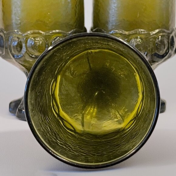 Tiffin Franciscan Madeira avocado green Glass heavy steamed Goblet Glasswear - Picture 4 of 7